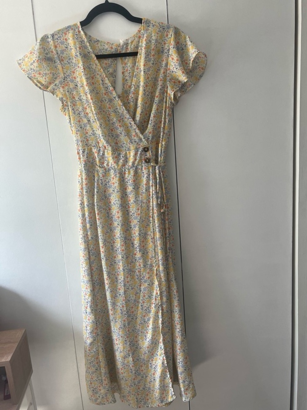 Sienna Sky Yellow Floral Wrap Maxi Dress